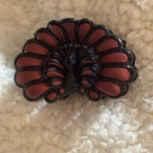 Vintage plastic Peacock Design Hair Clip